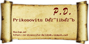 Prikosovits Délibáb névjegykártya